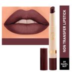 Buy Matt look Velvet Smooth Non-Transfer, Long Lasting & Water Proof Lipstick, Hazelnut (2gm) - Purplle