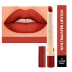 Buy Matt look Velvet Smooth Non-Transfer, Long Lasting & Water Proof Lipstick, Almond Peach (2gm) - Purplle