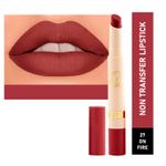 Buy Matt look Velvet Smooth Non-Transfer, Long Lasting & Water Proof Lipstick, On Fire (2gm) - Purplle