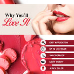 Buy Mattlook Power Last Lip Stain Crayon Lipstick, Rich Colour, Non Transfer, Mask Proof & Luxurious Creamy Matte, Cherry Darling (1.3 gm) - Purplle