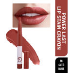 Buy Mattlook Power Last Lip Stain Crayon Lipstick, Rich Colour, Non Transfer, Mask Proof & Luxurious Creamy Matte, Cute Nude (1.3 gm) - Purplle