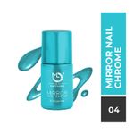 Buy Matt look Shine Like Mirror Nail Chrome, Turquoise-A (12ml) - Purplle