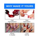 Buy Matt look Shine Like Mirror Nail Chrome, Blue-B (12ml) - Purplle