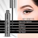 Buy Half N Half Volume Glamour Eyeliner, Push up Waterproof & Long lasting, Black (8 ml) - Purplle