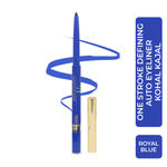 Buy Half N Half One Stroke Defining Auto Eyeliner Kohl Kajal, smudge proof and waterproof, 18hour Long Lasting, Royal Blue (0.3 gm) - Purplle