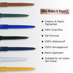 Buy Half N Half One Stroke Defining Auto Eyeliner Kohl Kajal, smudge proof and waterproof, 18hour Long Lasting, 0.3 gm - Purplle