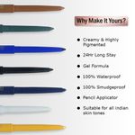 Buy Half N Half One Stroke Defining Auto Eyeliner Kohl Kajal, smudge proof and waterproof, 18hour Long Lasting, 0.3 gm - Purplle