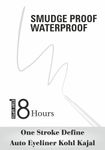 Buy Half N Half One Stroke Defining Auto Eyeliner Kohl Kajal, smudge proof and waterproof, 18hour Long Lasting, Cool Silver (0.3 gm) - Purplle