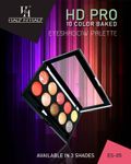 Buy Half N Half HD PRO 10 Colour Baked Eyeshadow Palette, Multicolour -03 (18g) - Purplle