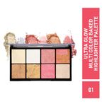 Buy Half N Half HD PRO, Ultra Glow Multicolour Baked Highlighter Palette, Multicolor-01 (24g) - Purplle