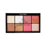 Buy Half N Half HD PRO, Ultra Glow Multicolour Baked Highlighter Palette, Multicolor-01 (24g) - Purplle