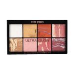 Buy Half N Half HD PRO, Ultra Glow Multicolour Baked Highlighter Palette, Multicolor-02 (24g) - Purplle