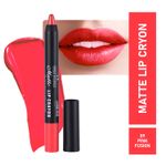 Buy Half N Half Matte Lip Crayon Velvet Soft & Long Lasting, 24h Super Stay, 09 Pink Fusion (3.5 gm) - Purplle