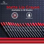 Buy Half N Half Matte Lip Crayon Velvet Soft & Long Lasting, 24h Super Stay, 16 Scarlet Red (3.5gm) - Purplle
