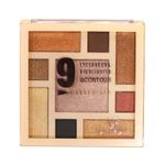 Buy Half N Half 9 Eyeshadow & Highlighter & Contour Makeup Kit Multicolour Palette 01 (18 gm) - Purplle