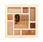 Buy Half N Half 9 Eyeshadow & Highlighter & Contour Makeup Kit Multicolour Palette 02 (18g) - Purplle