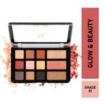 Buy Half N Half Beauty Glow, Ultra Pro Makeup Eyeshadow Multicolour Palette 01 True Story (18g) - Purplle