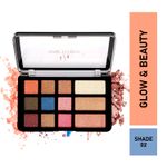 Buy Half N Half Beauty Glow, Ultra Pro Makeup Eyeshadow Multicolour Palette 02 Love Story (18g) - Purplle