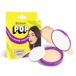 Buy SUGAR POP Longwear Compact - 01 Sand - SUGAR POP Longwear Compact Infused with & Castor Oil, UV Protection, Pore Minimising, Shine-Free, Long Lasting Finish, Ultra Lightweight on Skin l Face Compact for Women l 9 gm - Purplle