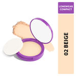 Buy SUGAR POP Longwear Compact - 02 Beige - SUGAR POP Longwear Compact Infused with & Castor Oil, UV Protection, Pore Minimising, Shine-Free, Long Lasting Finish, Ultra Lightweight on Skin l Face Compact for Women l 9 gm - Purplle