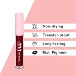 Buy SUGAR POP Liquid Lipstick - 01 Burgundy (Plum Red) – 2.5 ml – Velvet Matte Texture, Non-drying Formula, Transfer Proof, Long Lasting, Rich Hydrating Pigment l All Day Wear Lipstick for Women - Purplle