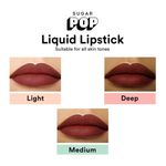 Buy SUGAR POP Liquid Lipstick - 01 Burgundy (Plum Red) – 2.5 ml – Velvet Matte Texture, Non-drying Formula, Transfer Proof, Long Lasting, Rich Hydrating Pigment l All Day Wear Lipstick for Women - Purplle