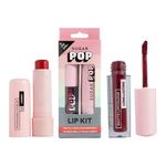 Buy SUGAR POP Matte Lipcolour - 04 Raspberry + Nourishing Lip Balm - 02 Cherry Lip Kit (4.5 g + 1.6 ml) - Purplle