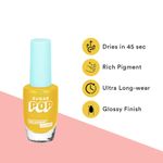 Buy SUGAR POP Nail Lacquer - 04 Hello Yellow (Hellow Yellow) - Yellow – 10 ml - Dries in 45 seconds - Quick-drying, Chip-resistant, Long-lasting. Glossy high shine Nail Enamel / Polish for women. - Purplle