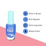 Buy SUGAR POP Nail Lacquer - 06 Blue For You (Cool-toned Persian Blue) – 10 ml -Dries in 45 seconds l Quick-Drying, Chip-Resistant, Long Lasting l Glossy High Shine Nail Enamel / Polish for Women - Purplle