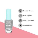 Buy SUGAR POP Nail Lacquer - 20 Silver Crown (Grey) – 10 ml - Dries in 45 seconds l Quick-Drying, Chip-Resistant, Long Lasting l Glossy High Shine Nail Enamel / Polish for Women - Purplle