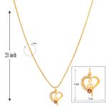 Buy Fashion Frill Golden American Diamond Jewellery Gold Plated Stylish Latest design Name 'S' Letter Pendant for Girls Women Men Unisex Alphabet Heart Pendant for Women - Purplle