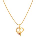 Buy Fashion Frill Golden American Diamond Jewellery Gold Plated Stylish Latest design Name 'S' Letter Pendant for Girls Women Men Unisex Alphabet Heart Pendant for Women - Purplle