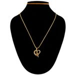 Buy Fashion Frill Golden American Diamond Jewellery Gold Plated Stylish Latest design Name 'S' Letter Pendant for Girls Women Men Unisex Alphabet Heart Pendant for Women - Purplle