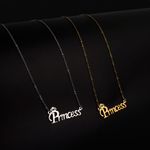 Buy Fashion Frill Valentine Special Princess Pendant Couple Gift 2 Combo Chain Neckalce For Her - Purplle