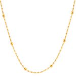 Buy Fashion Frill Elegant Golden Chain Thin Light Weighted Gold Plated Gold Chain For Men Boys Women 28 Inches For Women and Girls - Purplle