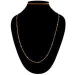 Buy Fashion Frill Elegant Golden Chain Thin Light Weighted Gold Plated Gold Chain For Men Boys Women 28 Inches For Women and Girls - Purplle