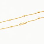 Buy Fashion Frill Elegant Golden Chain Thin Light Weighted Gold Plated Gold Chain For Men Boys Women 28 Inches For Women and Girls - Purplle