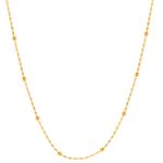 Buy Fashion Frill Elegant Golden Chain Thin Light Weighted Gold Plated Gold Chain For Men Boys Women 28 Inches For Women and Girls - Purplle