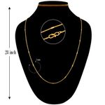 Buy Fashion Frill Designer Golden Chain Thin Light Weighted Gold Plated Gold Chain For Men Boys Women 28 Inches For Women and Girls - Purplle
