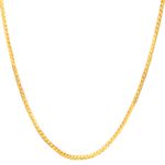 Buy Fashion Frill Stylish Thin Light Weighted Gold Plated Gold Neck Chain For Men Boys Women 28 Inches For Women and Girls - Purplle