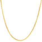 Buy Fashion Frill Stylish Thin Light Weighted Gold Plated Gold Neck Chain For Men Boys Women 28 Inches For Women and Girls - Purplle