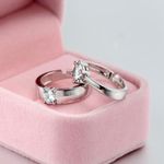 Buy Best Valentine Gifts: Fashion Frill Rose Gold Swan Design Pendant With Silver Couple Ring Jewellery Combo For Women/Girls - Purplle