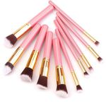 Buy Favon Pack of 10 Super Soft Pink Makeup Brushes (Color may Vary) - Purplle