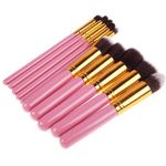Buy Favon Pack of 10 Super Soft Pink Makeup Brushes (Color may Vary) - Purplle