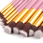 Buy Favon Pack of 10 Super Soft Pink Makeup Brushes (Color may Vary) - Purplle
