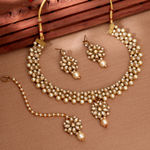 Buy Sukkhi Traditional Gold Plated Kundan & Pearl Choker Necklace Set for Women - Purplle