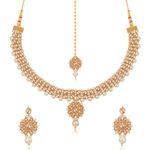 Buy Sukkhi Traditional Gold Plated Kundan & Pearl Choker Necklace Set for Women - Purplle