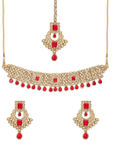 Buy Sukkhi Fancy LCT Gold Plated Choker Necklace Set for Women - Purplle