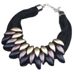 Buy Yellow Chimes Latest Fashion Thick Black Chain Multicolour Leaf Design Choker Necklace for Women and Girls, Black, Multicolour, Medium - Purplle