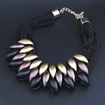 Buy Yellow Chimes Latest Fashion Thick Black Chain Multicolour Leaf Design Choker Necklace for Women and Girls, Black, Multicolour, Medium - Purplle